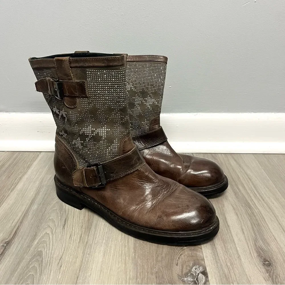 Janet Sport Boots Women’s 39 Polacco Brixton‎ Brown Leather Sport Biker